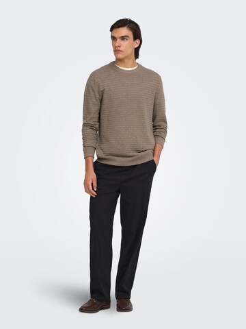 Only & Sons Sweater 'loui' in Grey