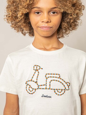 T-Shirt 'Motoreta' Deeluxe en blanc