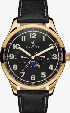 Fawler Analog Watch 'Orrin' in Black: front