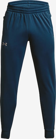 UNDER ARMOUR Workout Pants 'Armour' in Blue: front