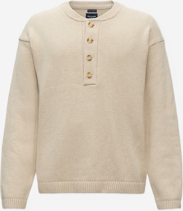 Pull-over Abercrombie & Fitch en beige : devant