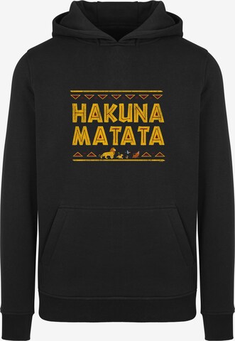 F4NT4STIC Sweatshirt 'Disney König der Löwen Hakuna Matata' in Schwarz: predná strana