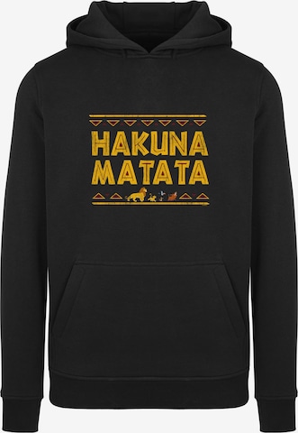 F4NT4STIC Sweatshirt 'Disney König der Löwen Hakuna Matata' in Schwarz: predná strana
