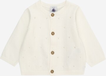 PETIT BATEAU - Casaco de malha em branco: frente