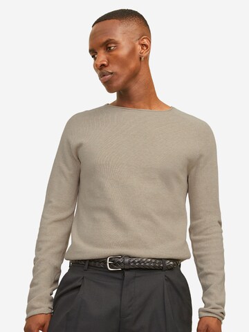 JACK & JONES Regular fit Sweater 'JJEHill' in Beige
