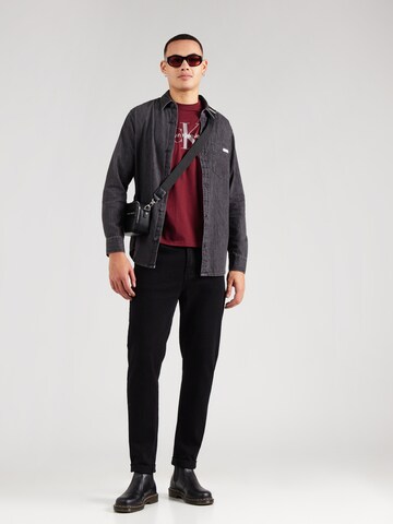 Calvin Klein Jeans Regular Fit Hemd 'CLASSIC' in Schwarz