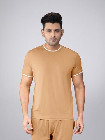 T-Shirt fonctionnel 'Pantoneclo Men's Gym Short Sleeve T-Shirt' PANTONECLO en jaune : devant