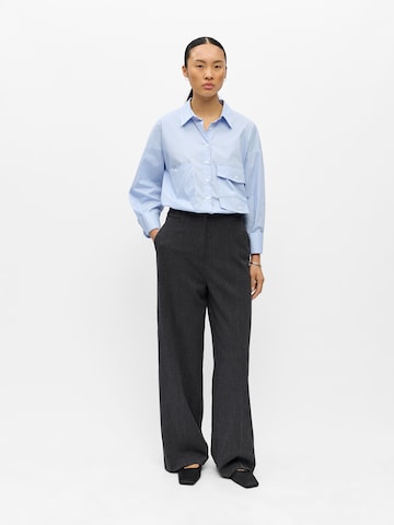 Wide Leg Pantalon à plis 'OBJKAMMY' OBJECT en noir