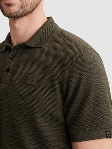 Maglietta 'Polo shirt with texture and ribbed hems' di PME Legend in verde