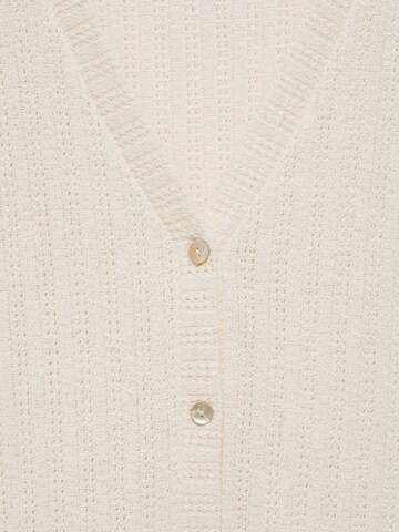 MANGO Stickad väst 'Lime' i beige