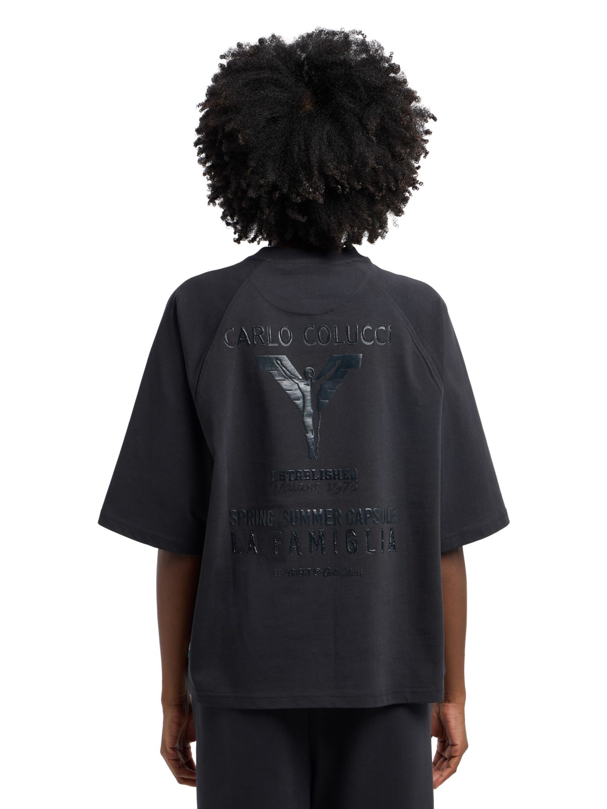 Carlo Colucci Shirt 'Drovandi' in Zwart: voorkant