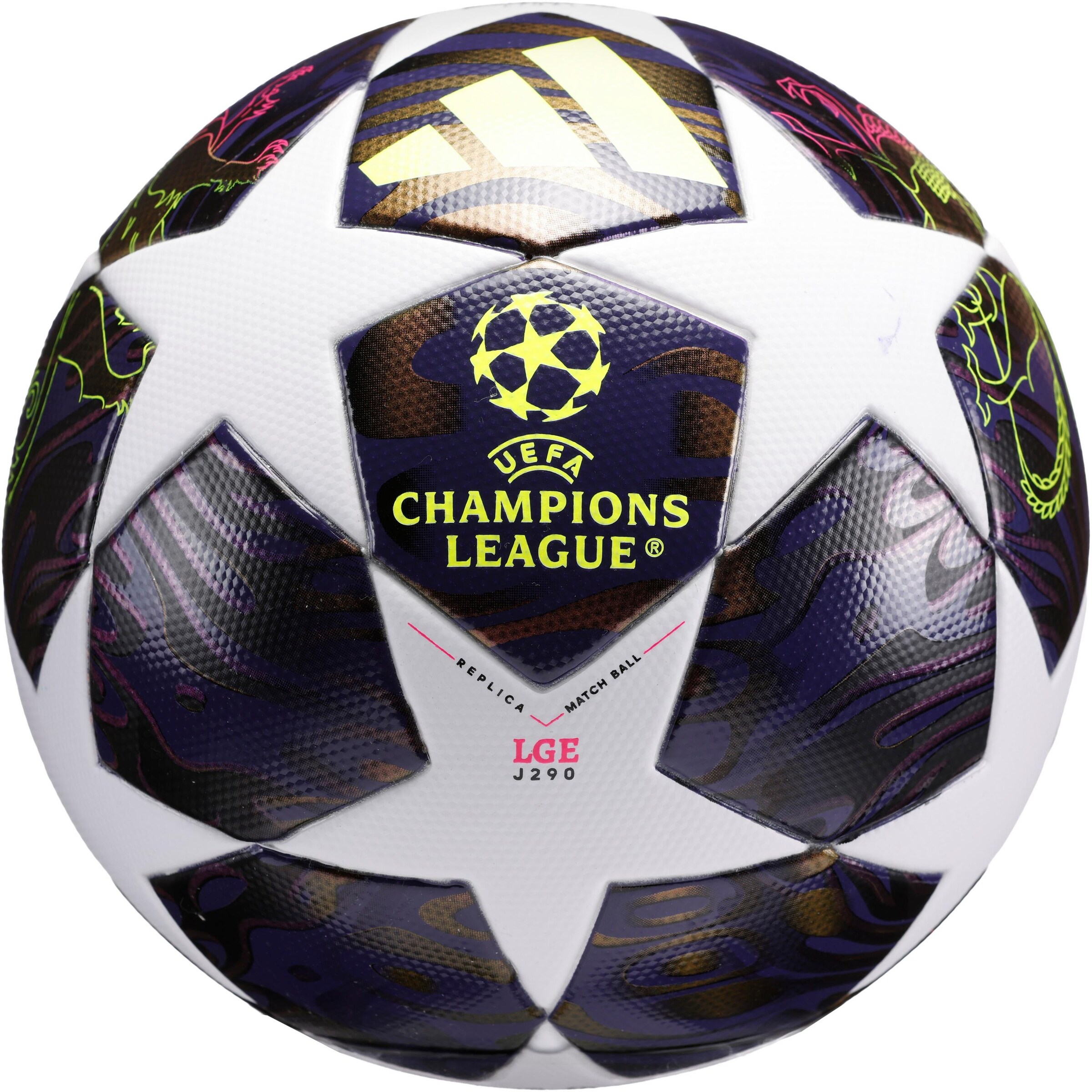 ADIDAS PERFORMANCE - Bola 'UEFA Champions League Final League' em roxo: frente