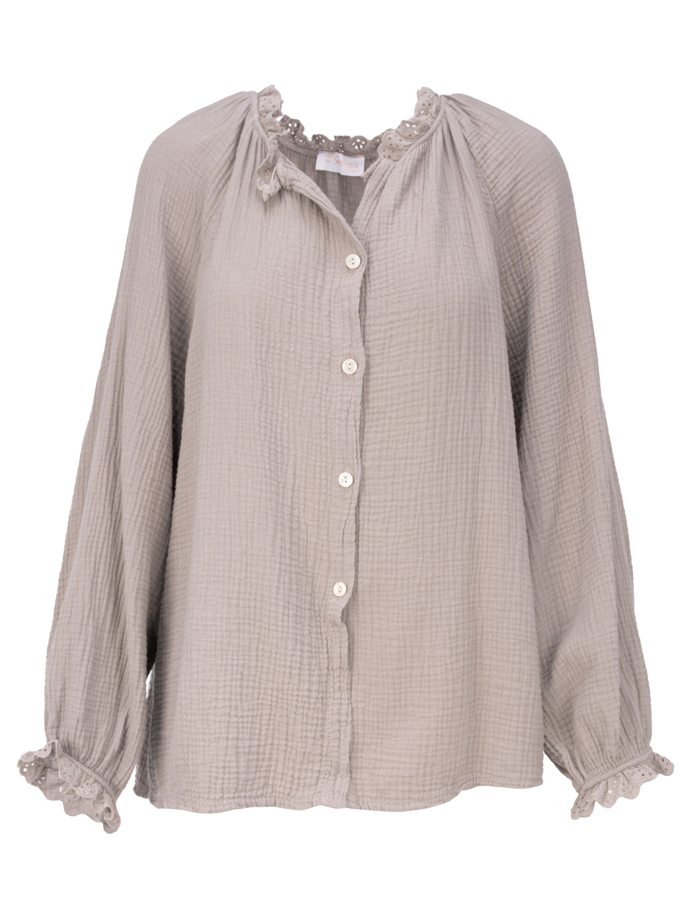Seasons of April Blouse 'Cloe' in Grey: front