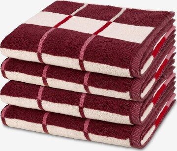 ROSS Towel 'Three Stars' in Red: front