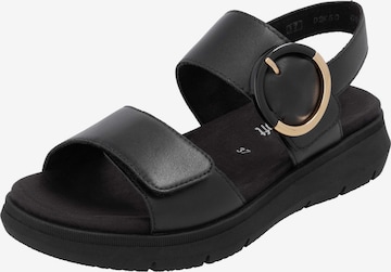 Sandales à lanières REMONTE en noir : devant