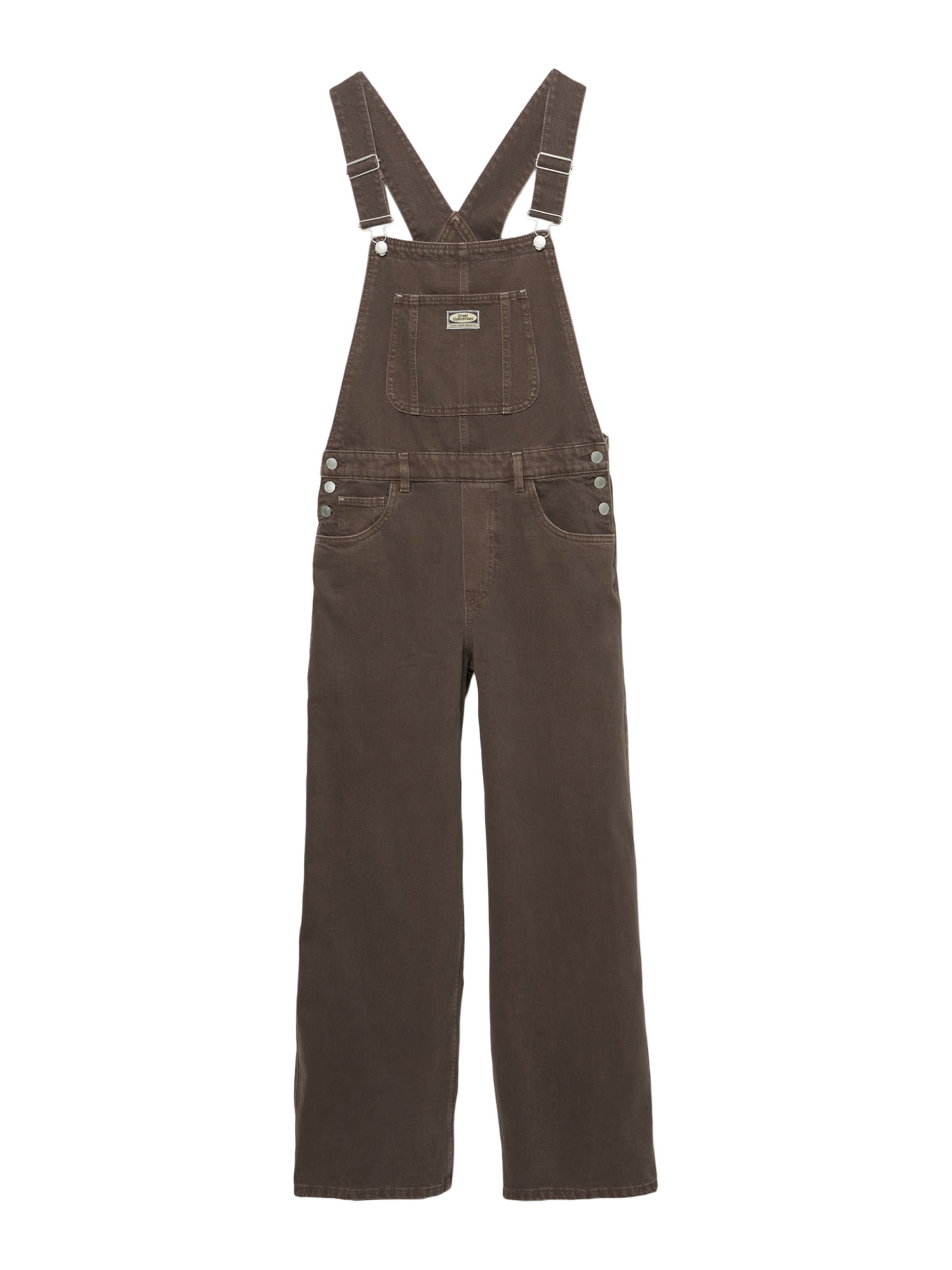 Pull&amp;Bear Baggy Tuinbroek jeans in Bruin: voorkant