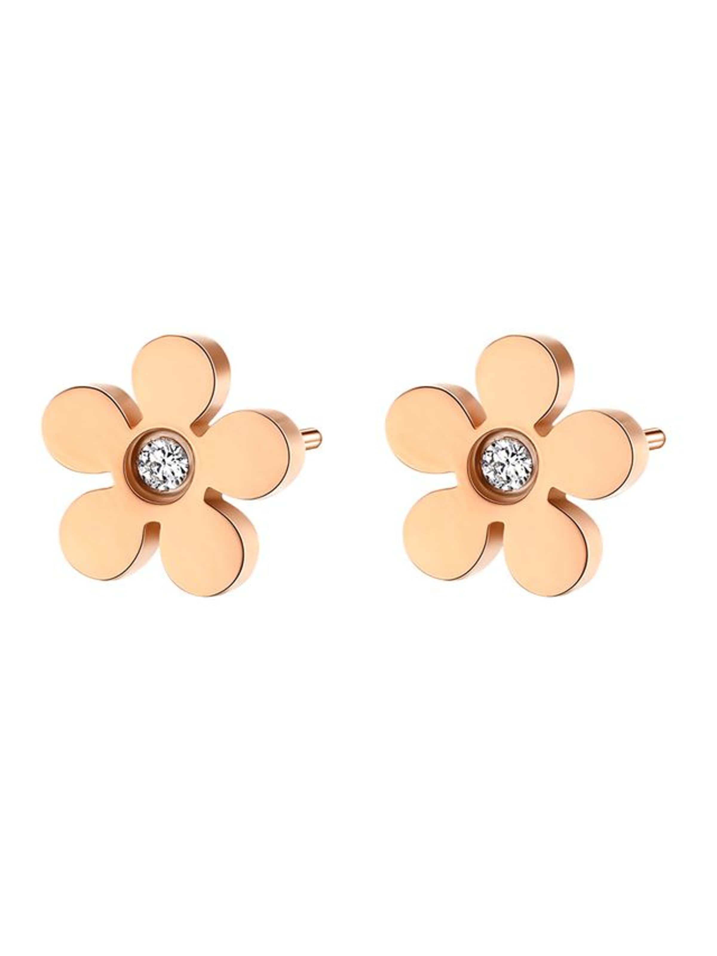 Hey Happiness - Pendientes 'Forget-Me-Not' en oro: frente