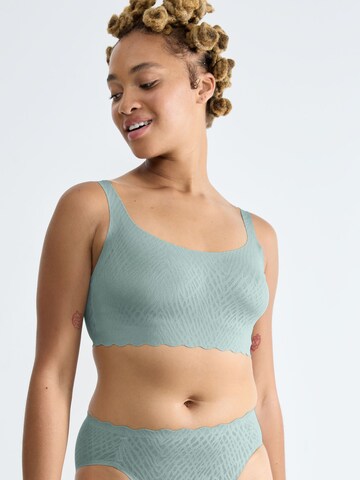 SLOGGI Bustier BH ' ZERO Feel Bliss Top ' in Blauw: voorkant