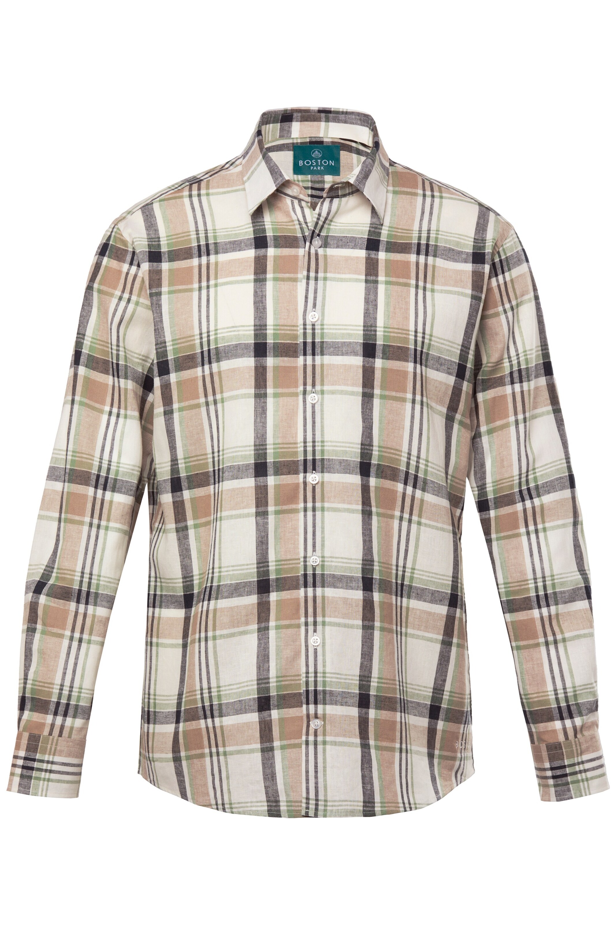 Fit confort Chemise Boston Park en beige : devant