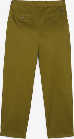TOMMY HILFIGER Loose fit Pleat-Front Pants 'Crest' in Green