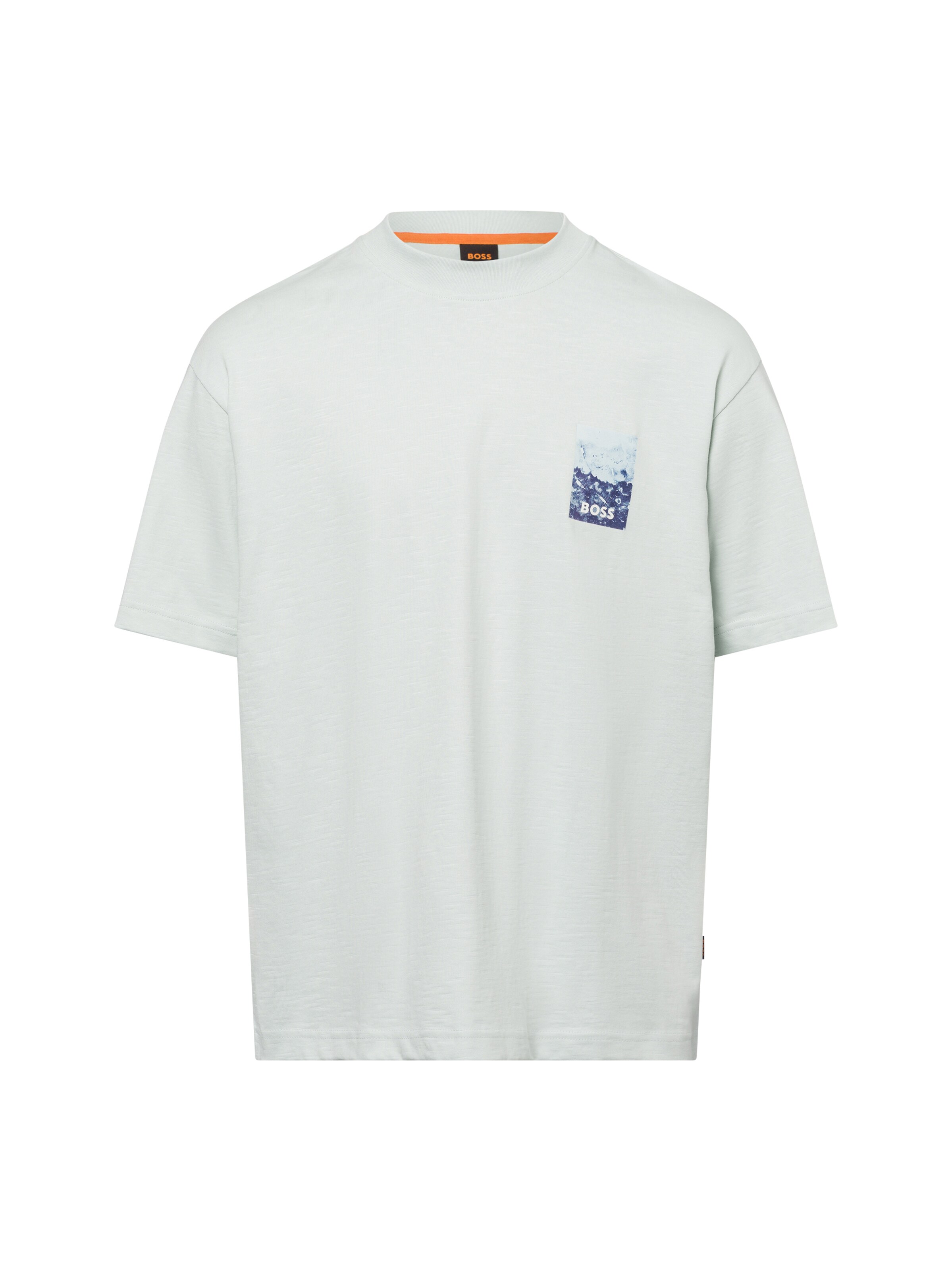 BOSS Shirt ' Te_numbers ' in Groen: voorkant