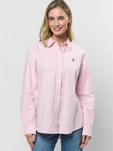 U.S. POLO ASSN. Koszulka 'UWGina' w kolorze różowy: przód