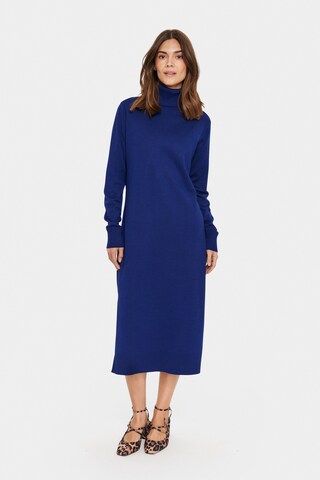 SAINT TROPEZ Jurk 'Mila' in Blauw: voorkant