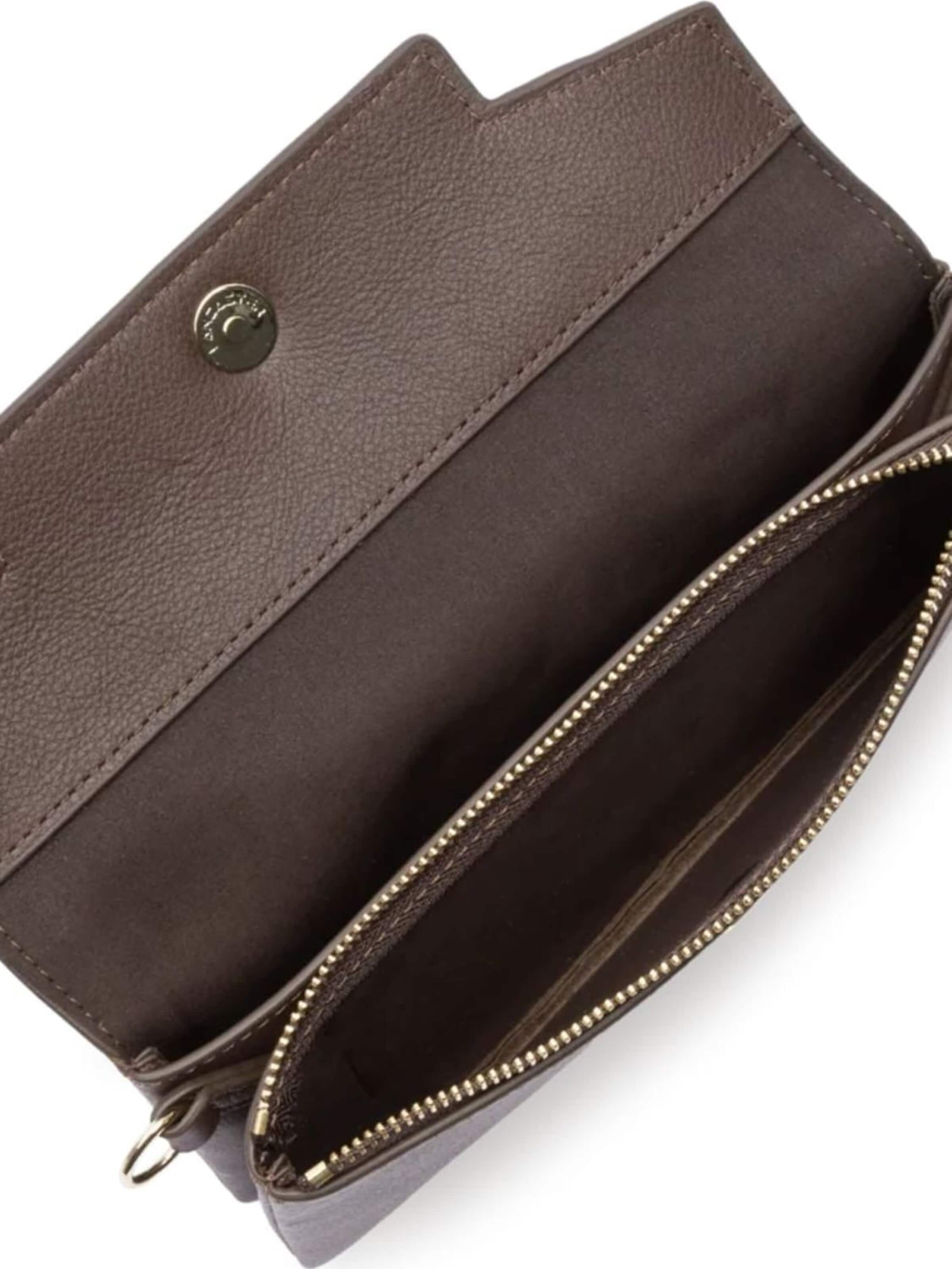 Sac bandoulière 'Lancaster Paris Pochette A rabat avec pression S Mademoiselle Grace Marron' LANCASTER Paris en marron