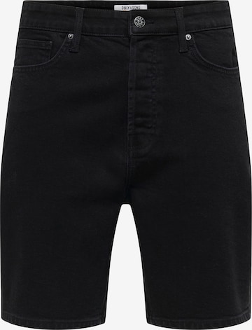 Largi Jeans 'ONSFADE' de la Only & Sons pe negru: față