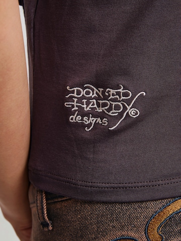 Ed Hardy - Camiseta en marrón