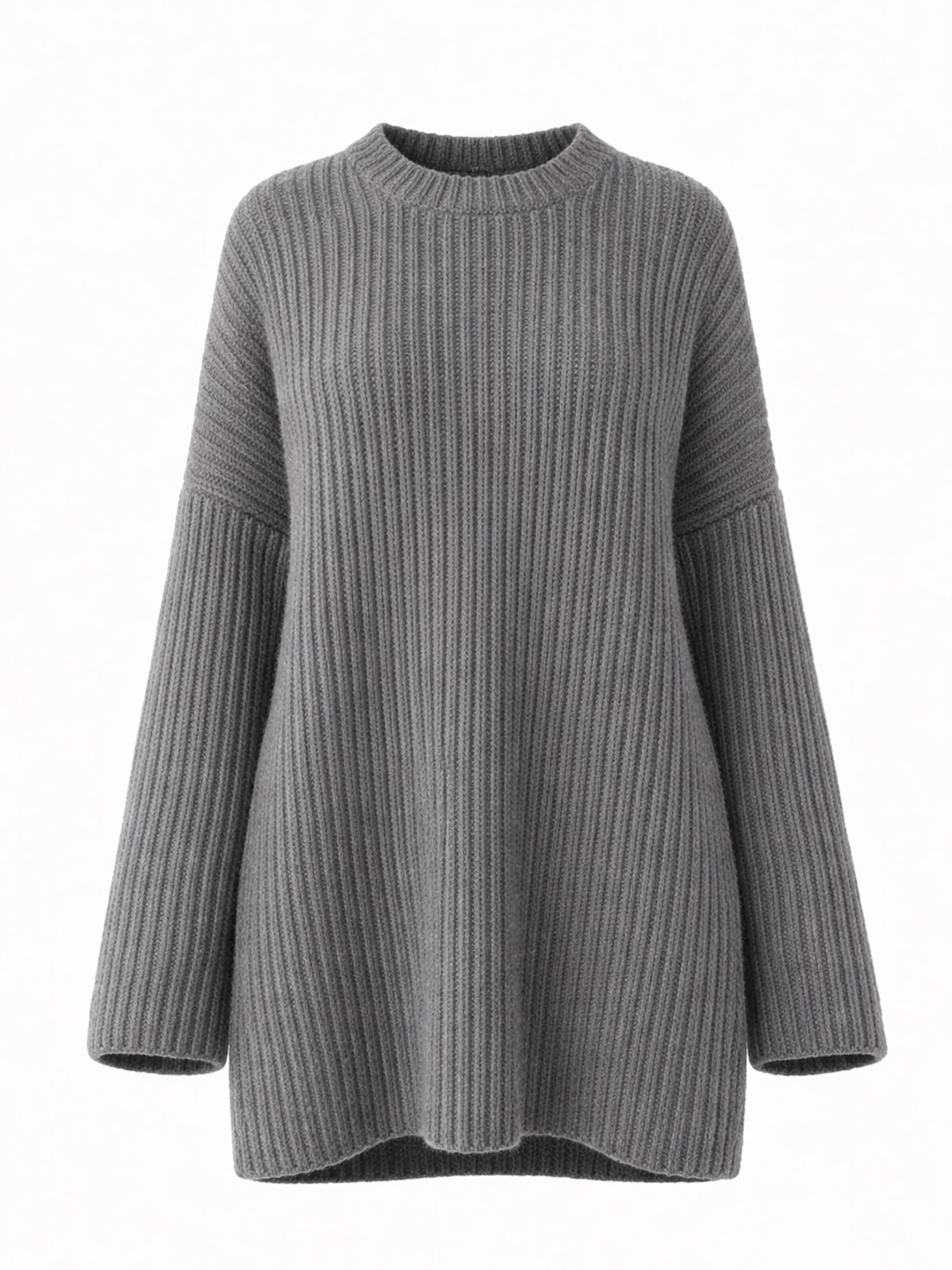 Worldclassca Oversizepullover 'Dicker'‌‌‌ in Grau: Vorderseite