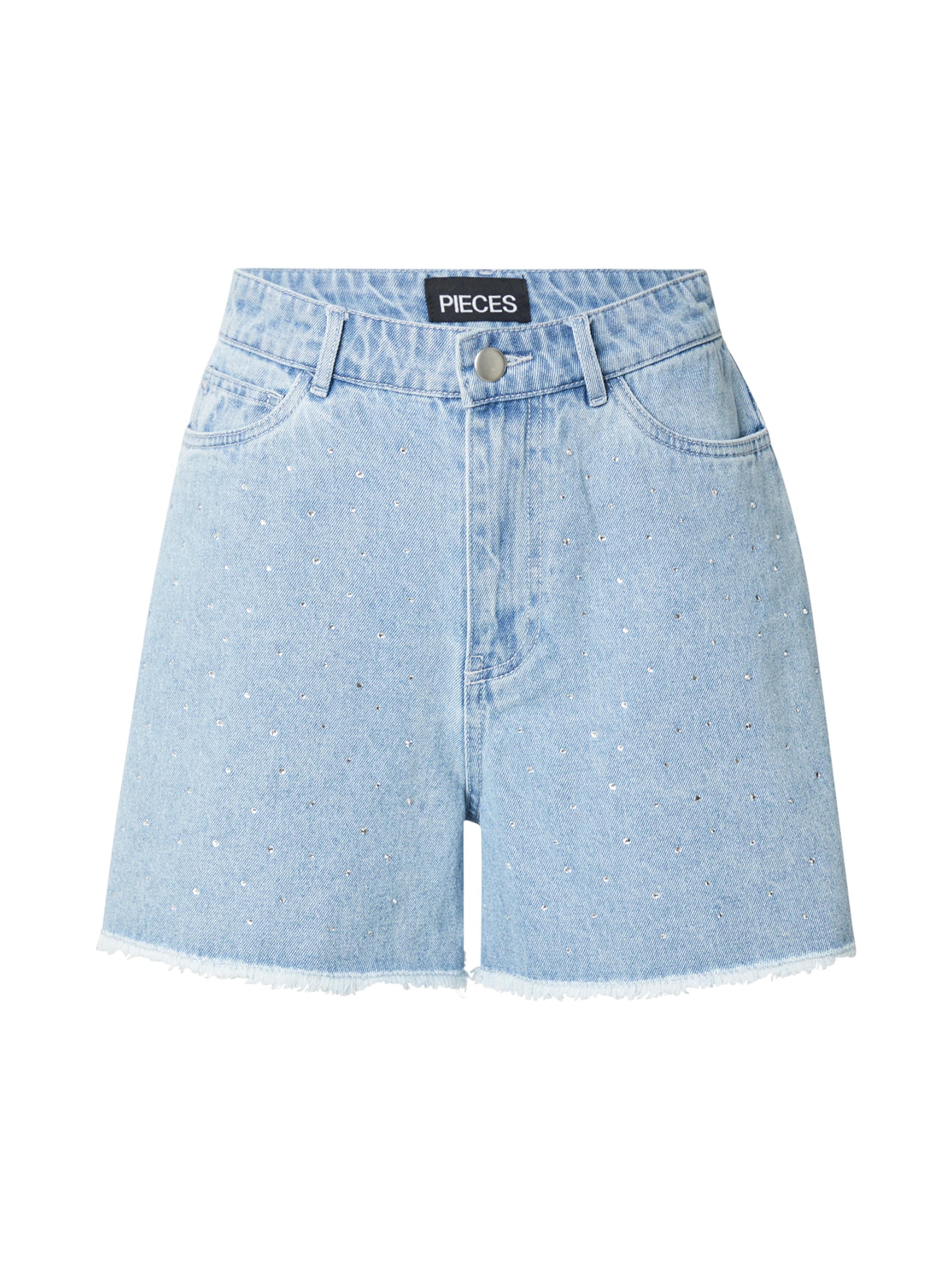 PIECES Wide Leg Hose 'PCTAMRA' in Blau: Vorderseite