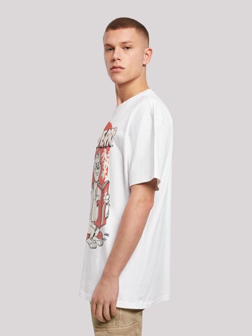 T-Shirt 'Tom And Jerry Rocket Prank' F4NT4STIC en blanc