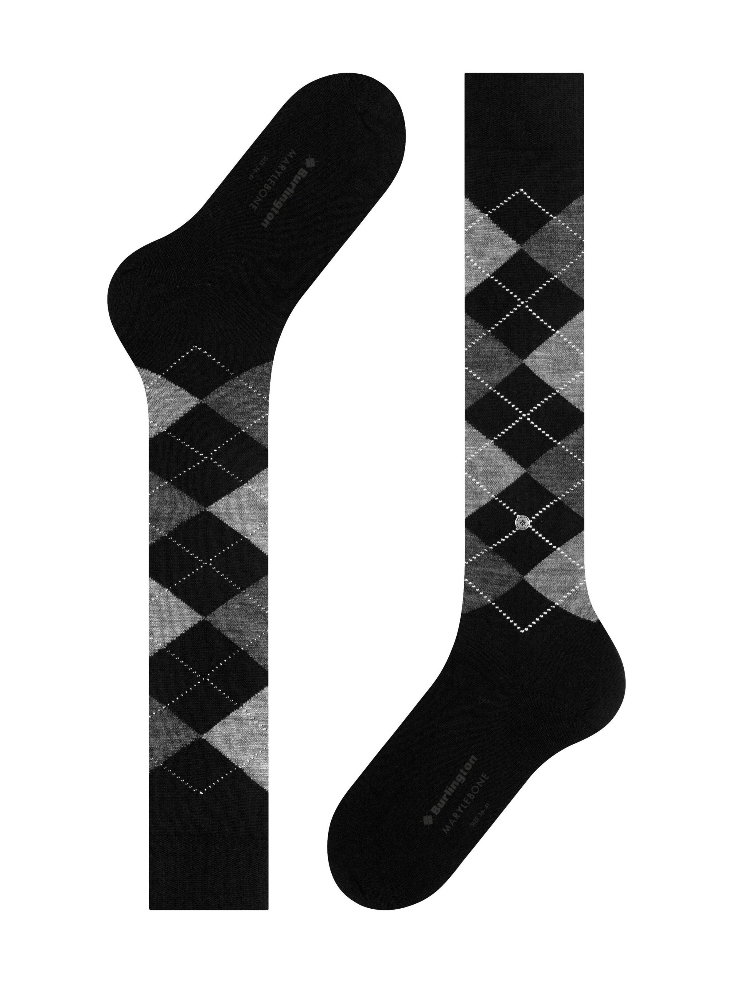 BURLINGTON Over the Knee Socks 'Marylebone' in Black