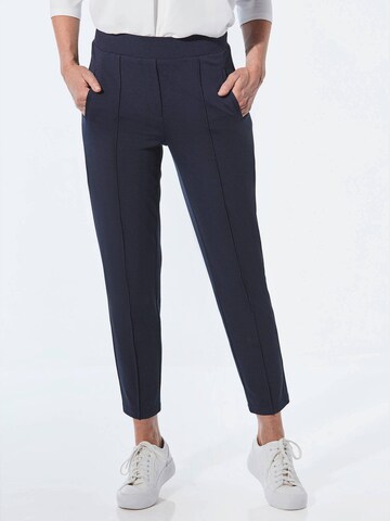 Goldner Tapered Trousers in Blue: front