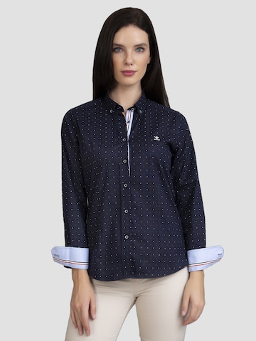 Sir Raymond Tailor Blouse 'Derry' in Blauw: voorkant