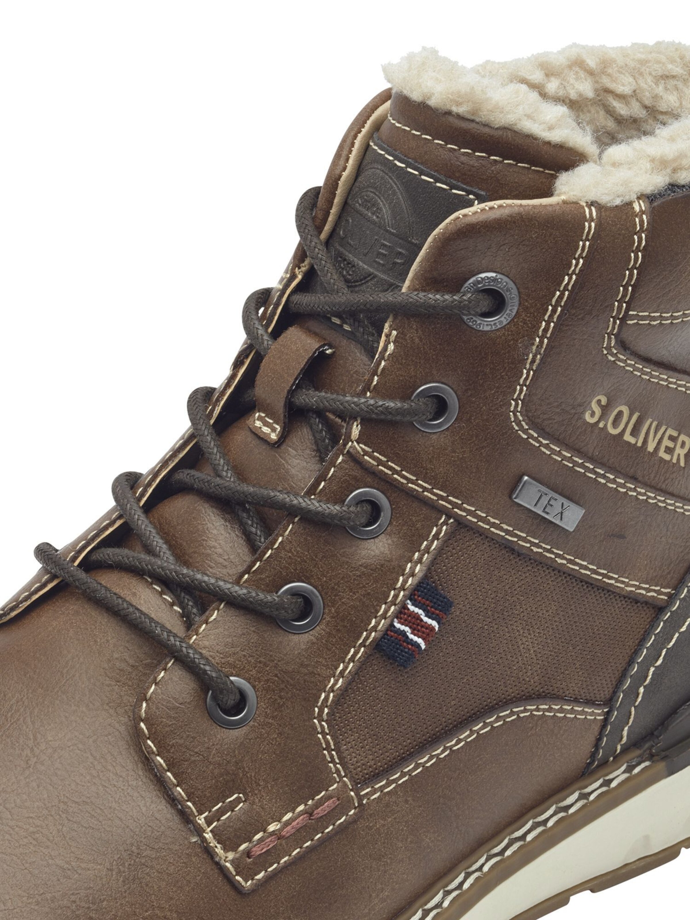 s.Oliver Lace-up boots in Brown