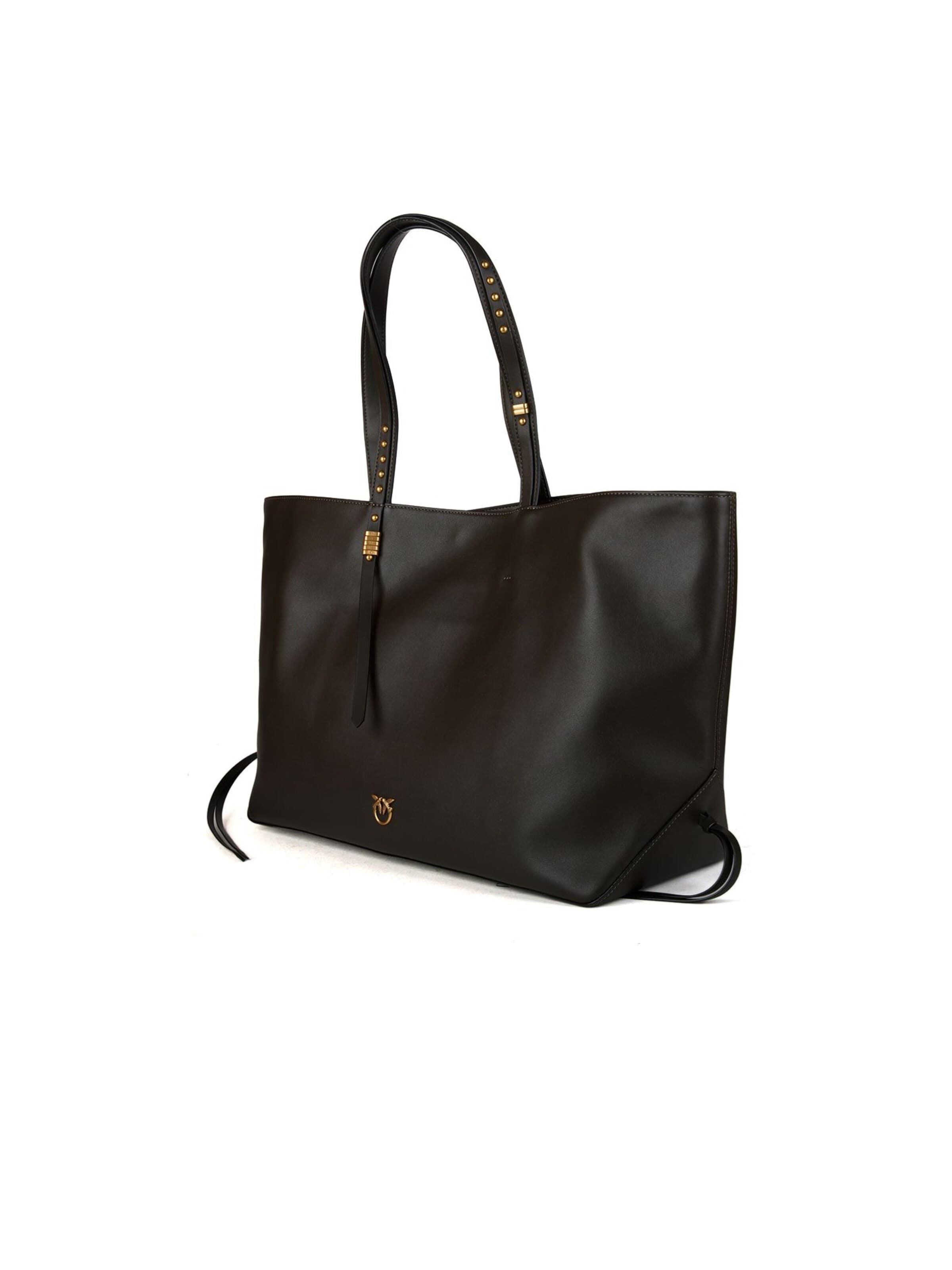 PINKO - Bolso de mano 'Cabas Classic Bag Vitello Morb' en negro