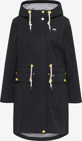 Schmuddelwedda Between-Seasons Coat in Black: front