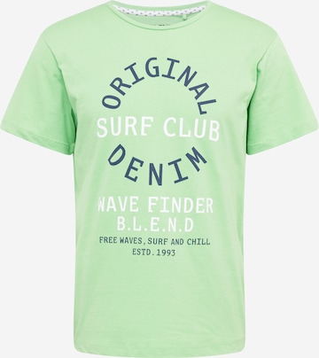 T-Shirt BLEND en vert : devant