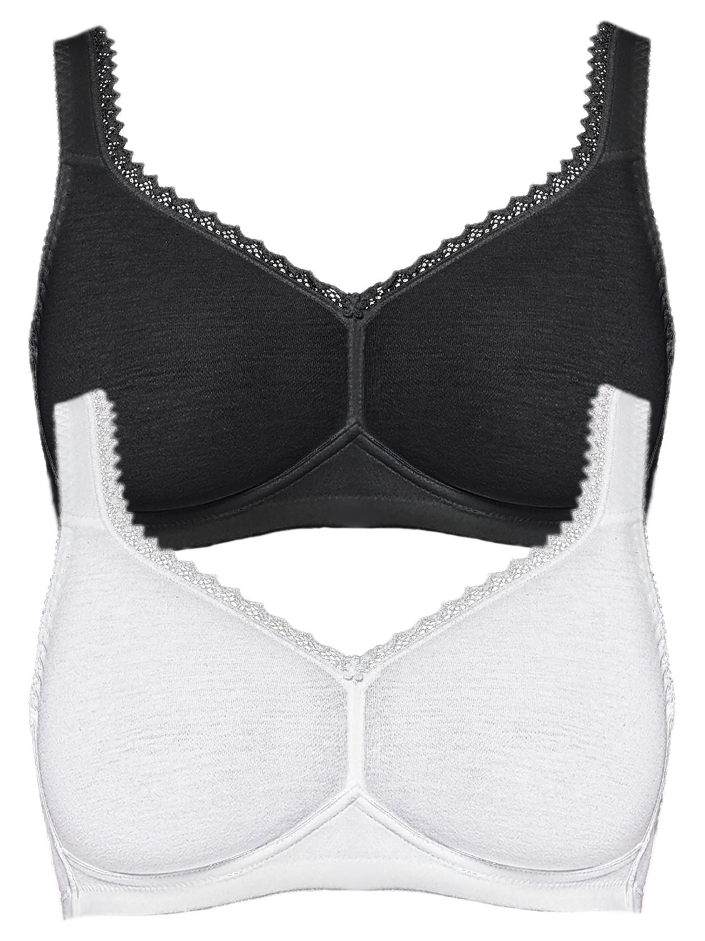 SUSA Bralette Bra 'Organic Cotton' in Black: front