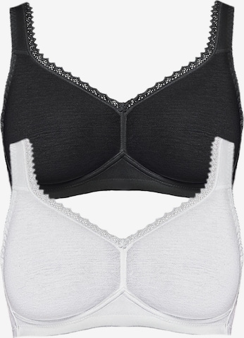 SUSA Bra 'Organic Cotton' in Black: front