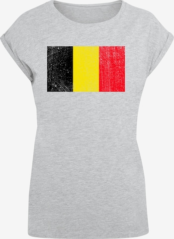 T-shirt 'Belgium Belgien Flagge' F4NT4STIC en gris : devant