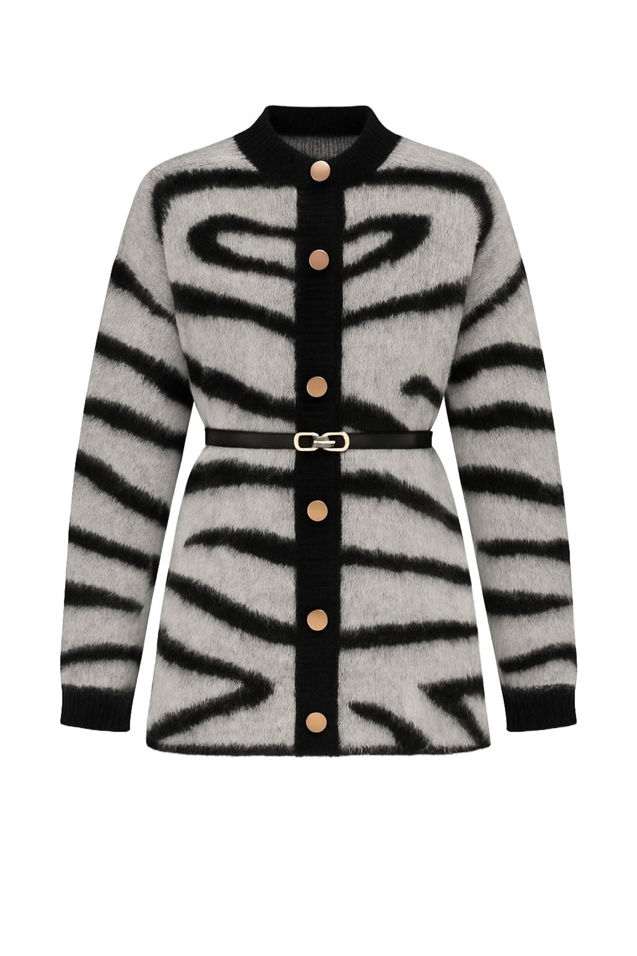 MODAMIHRAM Knit cardigan in Grey: front