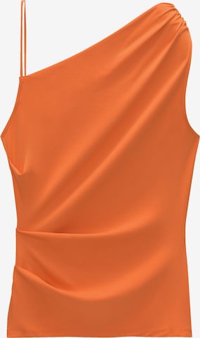 Pull&Bear Top | oranžna barva: sprednja stran