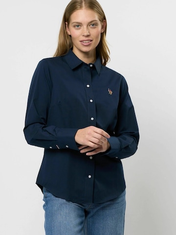 T-shirt ' USPA ' U.S. POLO ASSN. en bleu : devant