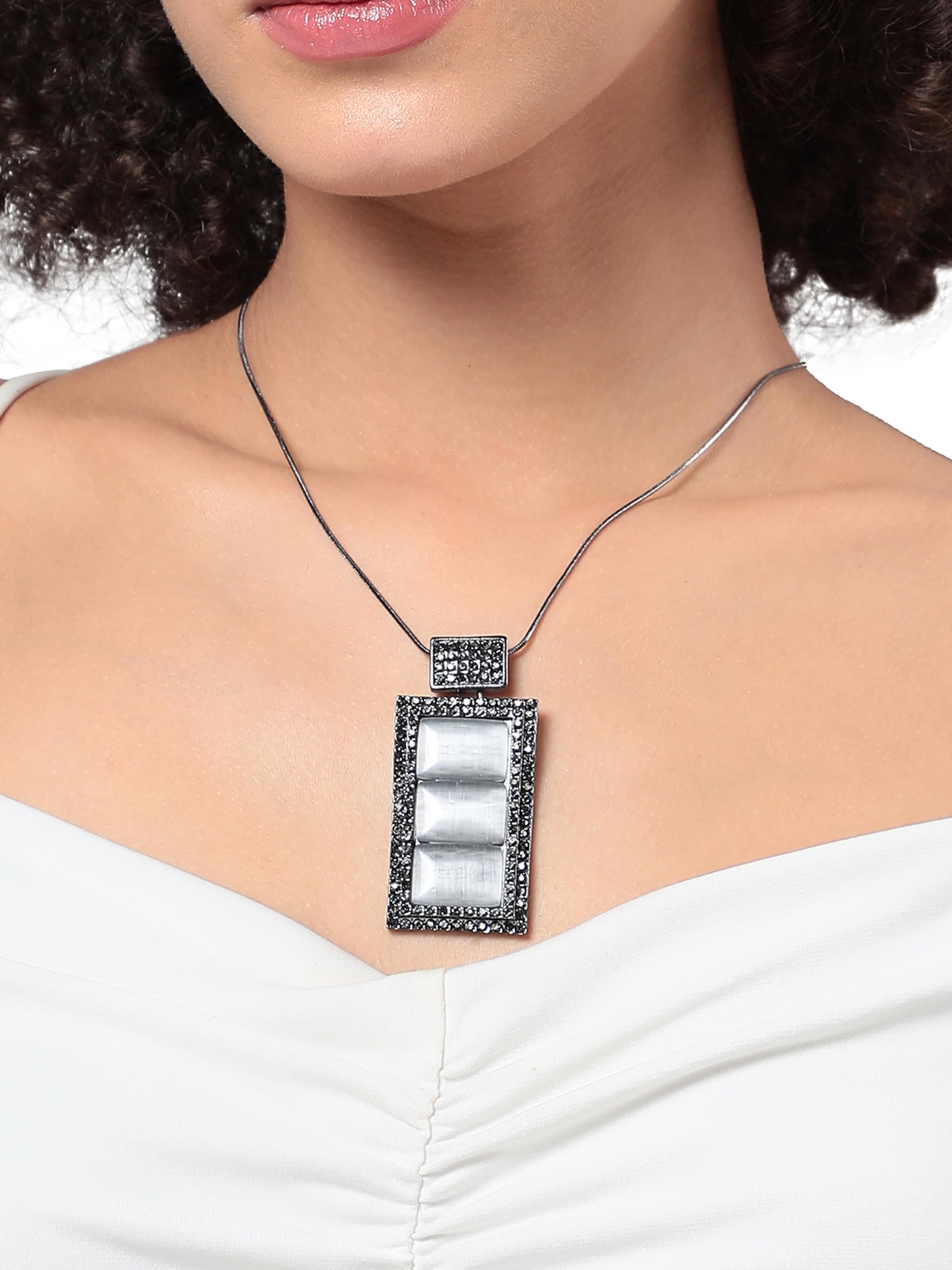 SOHI Łańcuszek 'Captain' w kolorze srebrny: przód