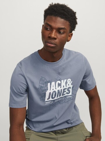 T-Shirt 'JCOMap Summer' JACK & JONES en gris