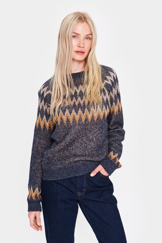 Pullover di SAINT TROPEZ in marrone: frontale