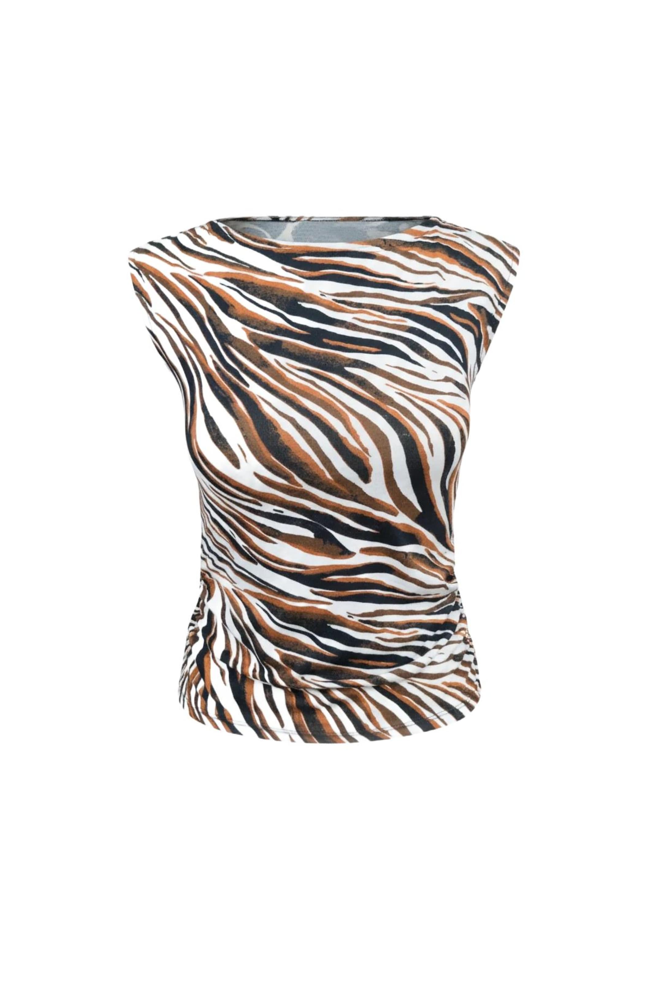 No Matter What Blouse in Bruin: voorkant